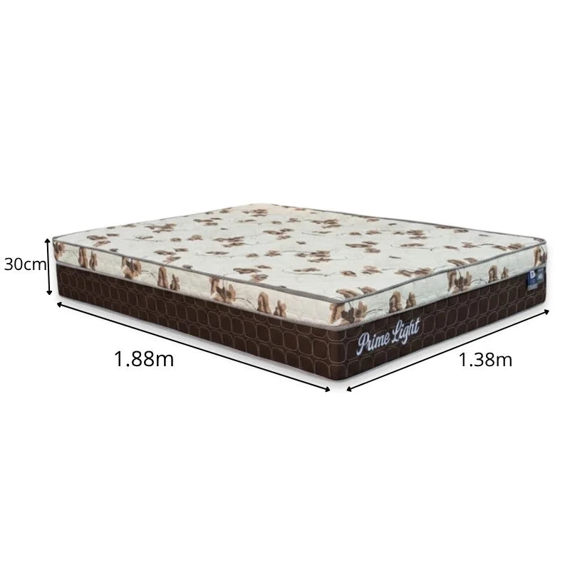 Colchão Casal Prime Light Marrom 138x188x30 Molas Ensacadas Orthoprime | Suporta até 240kg
