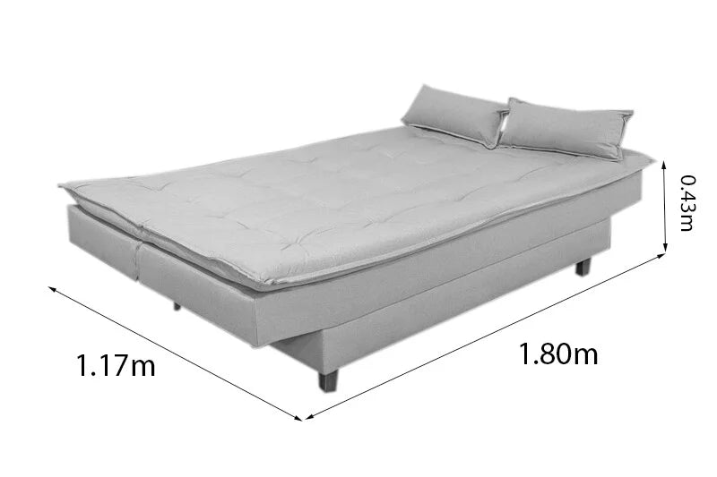 Sofá Cama Premium Linho Bege 2305 Larg. 1.80m