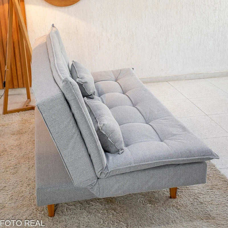 Sofá Cama Premium Linho Cinza 2275 Larg. 1.80m