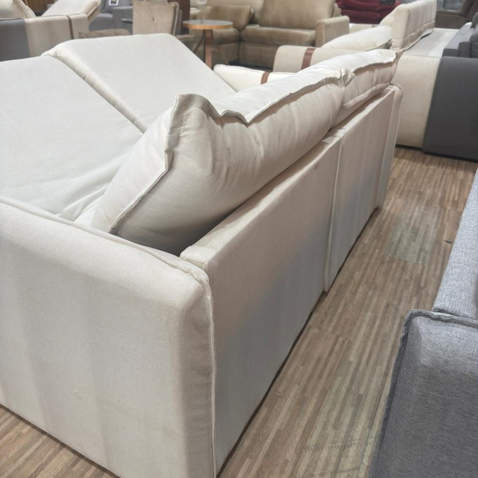 Sofá Cama Caixa Zero Isabelle C/Baú 1.80M - Bege/Cinza