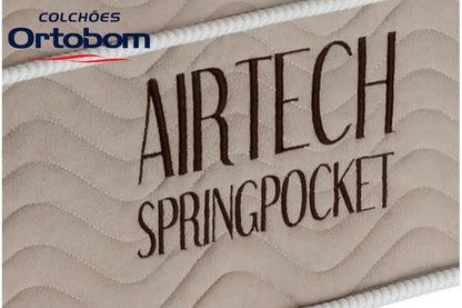 Colchão Queen Airtech Springpocket 158x198x25 Ortobom | Suporta até 240kg
