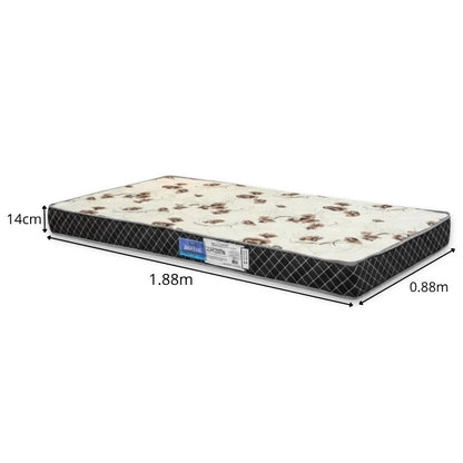 Colchão Solteiro Quality 88x188x14 100% Espuma D23 – Orthoprime | Suporta até 80kg