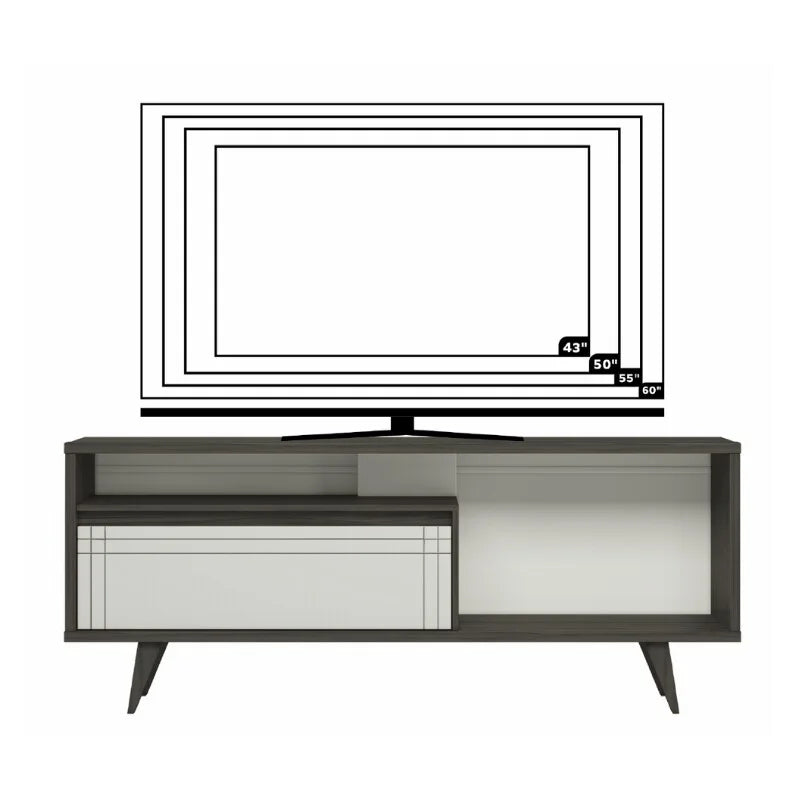Rack Bancada NT 1315 Larg. 1.63m Freijó/Preto para TV até 60″ – Notável