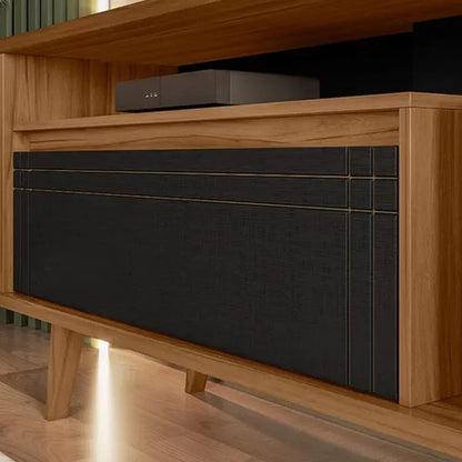 Rack Bancada NT 1315 Larg. 1.63m Freijó/Preto para TV até 60″ – Notável