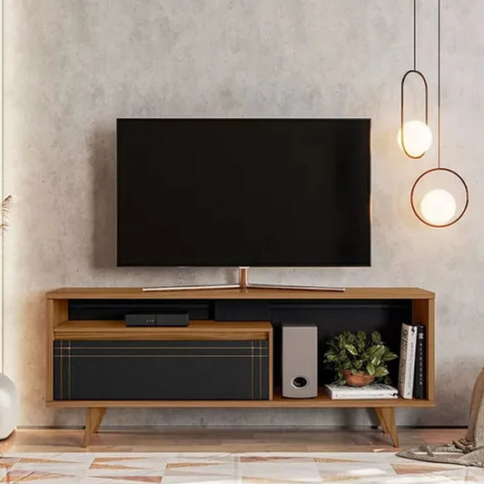 Rack Bancada NT 1315 Larg. 1.63m Freijó/Preto para TV até 60″ – Notável