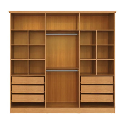 Guarda-roupa Casal Bianca 6 Portas Larg. 2.30m 100% MDF Nature/Off – Bianchi