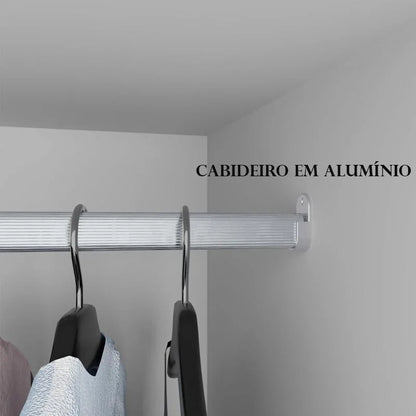 Guarda-roupa Casal Dinamarca Cinamomo/Off C/Espelho 6 Portas 9 Gavetas C/pés Larg. 1.80m – Sallêto