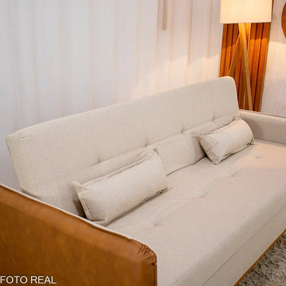 Sofá Cama Ipanema Baú Linho Bege 2274 Larg. 2.05m