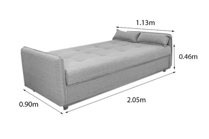 Sofá Cama Ipanema Baú Linho Bege 2274 Larg. 2.05m