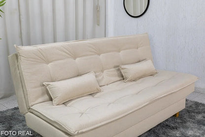 Sofá Cama Premium Linho Bege 2305 Larg. 1.80m