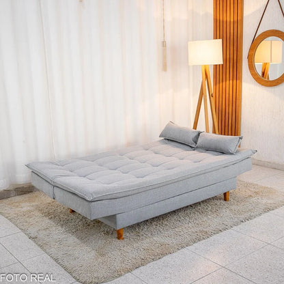 Sofá Cama Premium Linho Cinza 2275 Larg. 1.80m