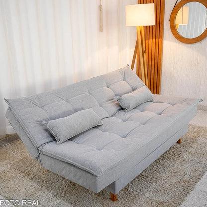 Sofá Cama Premium Linho Cinza 2275 Larg. 1.80m
