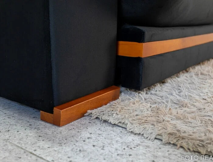 Sofá Retrátil Reclinável Ibis 2.50m Veludo Preto 820 – D33 e Molas Ensacadas
